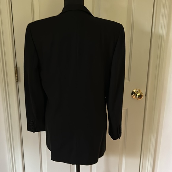Liz Claiborne Collection vintage Tuxedo Jacket Blazer 100% Wool Size 6 - Picture 8 of 16